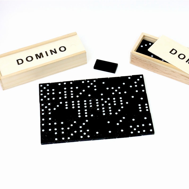 28 Pieces Of Black Dominoes Wo - Board Game Monopoli recension och pris