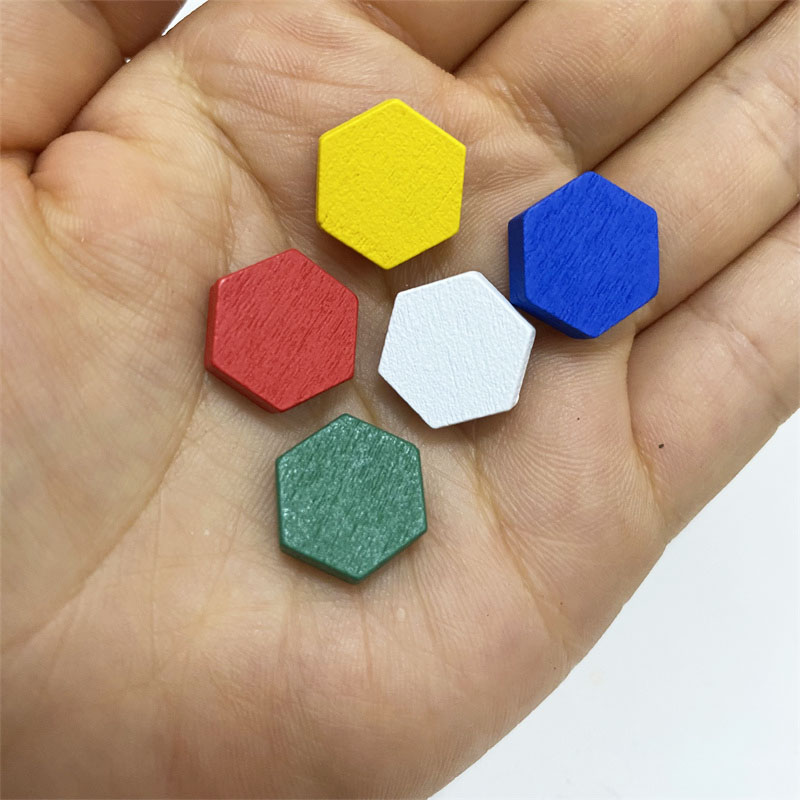 50 Pieces Wooden Hexagonal Pri - Board Game Economy recension och pris