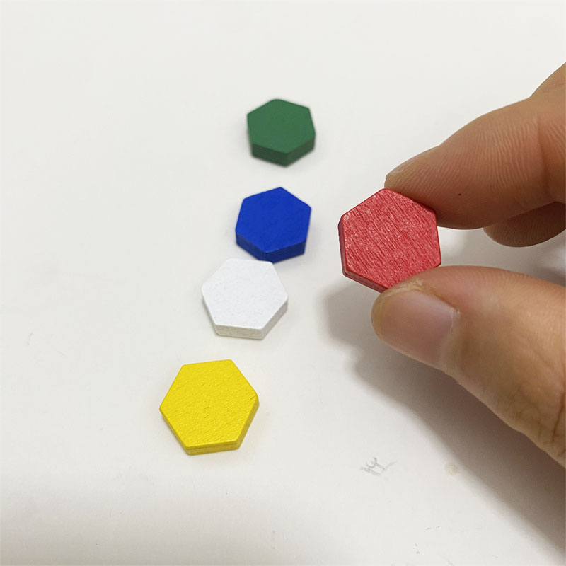 50 Pieces Wooden Hexagonal Pri - Board Game Economy recension och pris