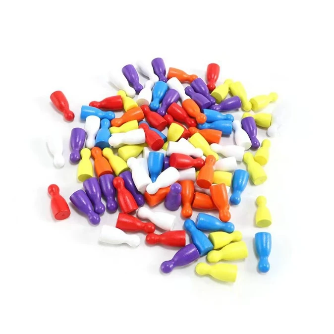 100 Pcs Colorful Wooden Chess  - Board Game Economy recension och pris