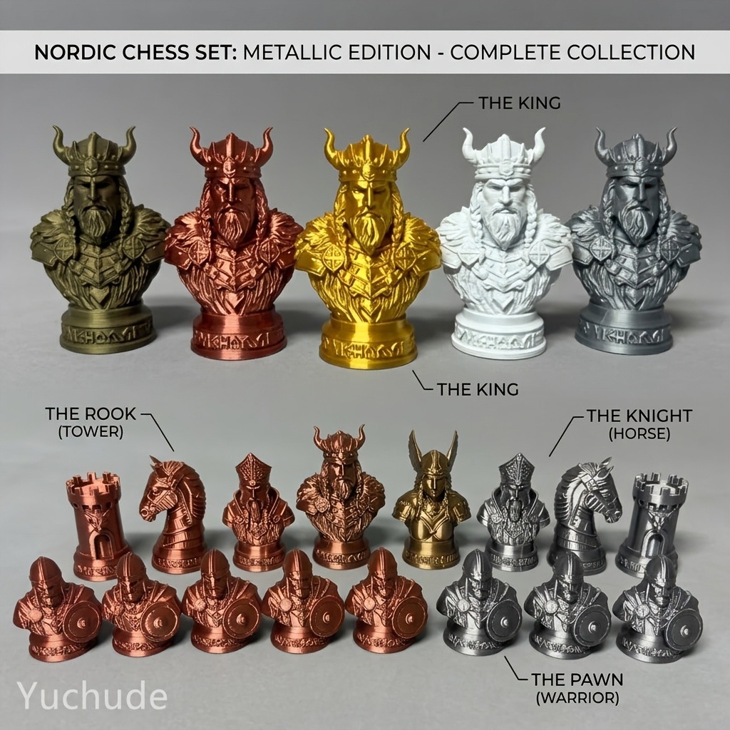Viking Chess Pieces 3D Printed - Board Game Vikings recension och pris