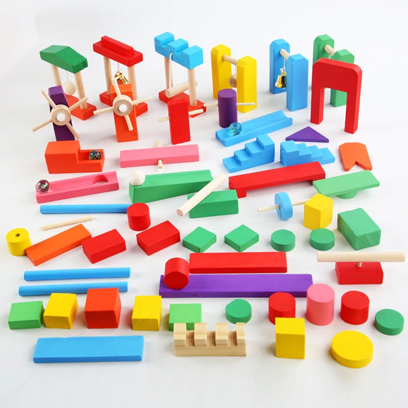 Montessori Wooden Rainbow Domi - Board Game Monopoli recension och pris
