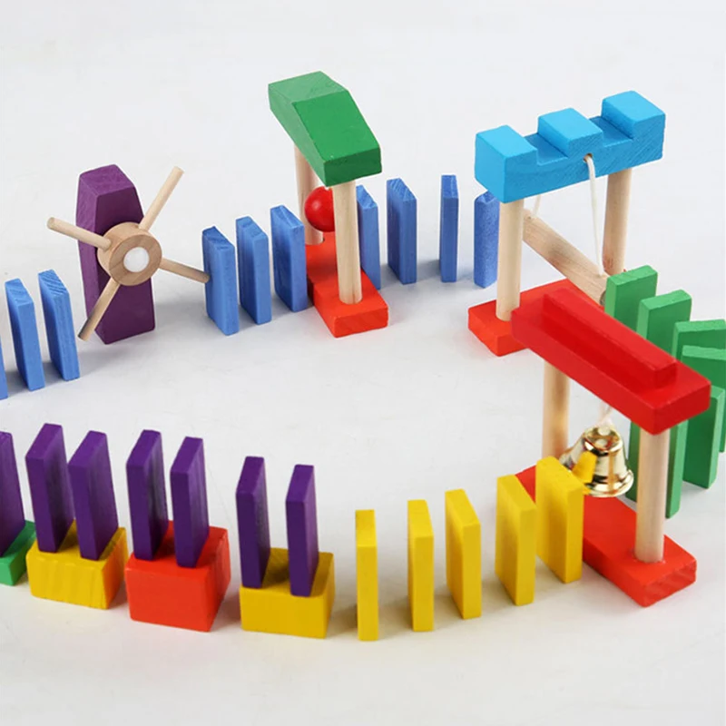 Montessori Wooden Rainbow Domi - Board Game Monopoli recension och pris