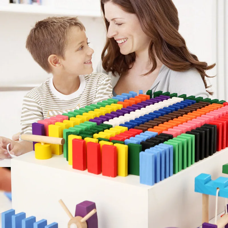 Montessori Wooden Rainbow Domi - Board Game Monopoli recension och pris