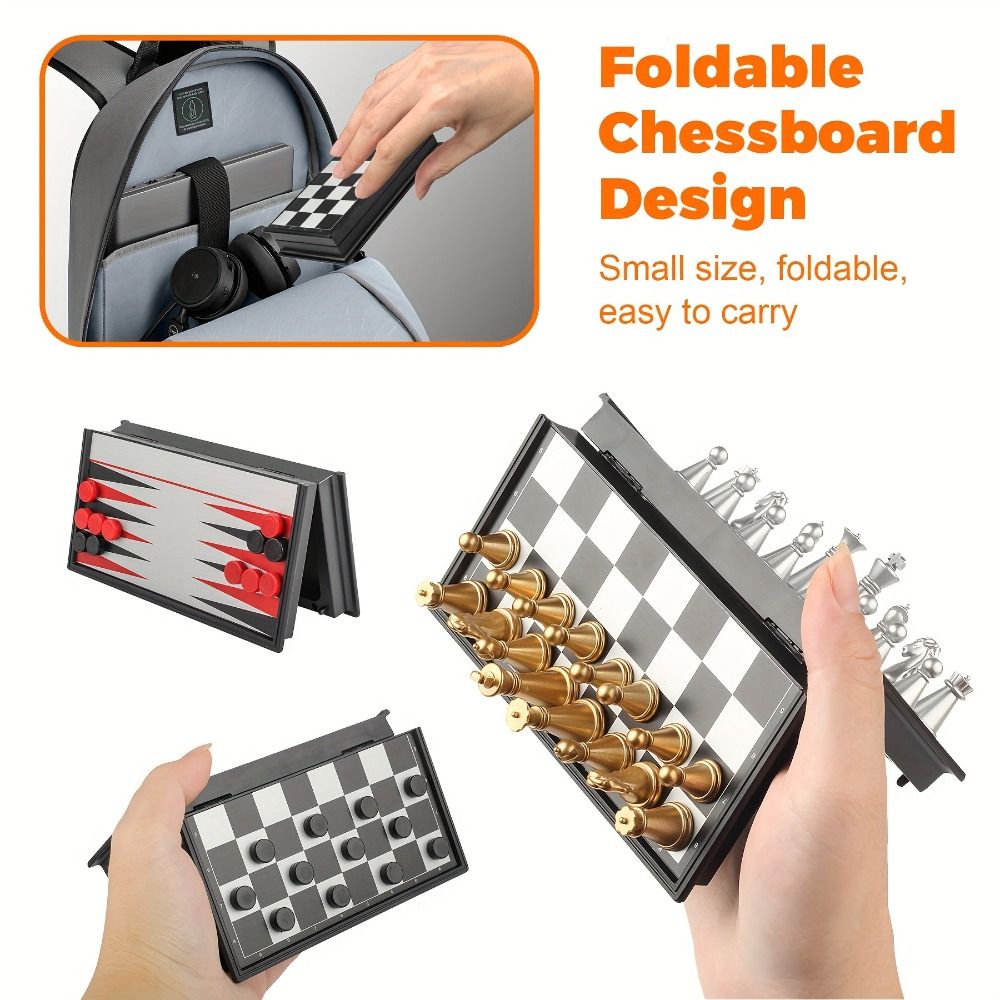 Pocket Size Gold Silver Mini C - Magnetic Travel Chess recension och pris