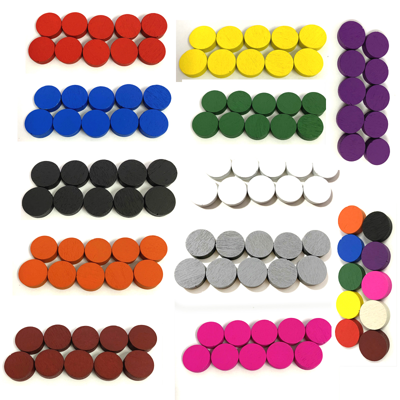 100pieces Diameter 15*5MM Wood - Board Game Economy recension och pris