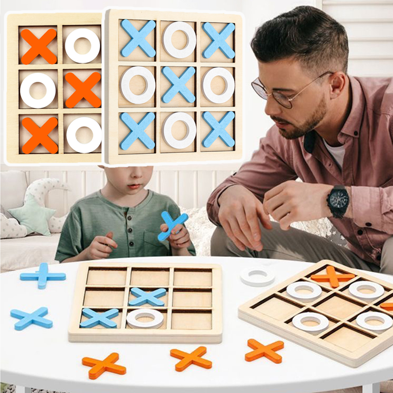 Wooden Tic Tac Toe Board Game  - Board Game Fun recension och pris
