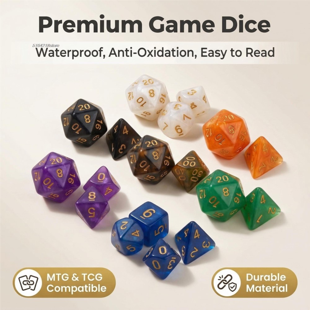 7pcs Set Dice Board Games Roll - Board Game Economy recension och pris